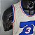 Regata Basquete NBA Philadelphia 76ers Iverson 3 Edição Bônus Bege Jogador Silk - Imagem 6