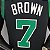 Regata Basquete NBA Boston Celtics Brown 7 Preta Edição Jogador Silk - Imagem 9