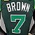 Regata Basquete NBA Boston Celtics Brown 7 Verde Escuro Edição Jogador Silk - Imagem 7