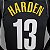 Regata Basquete NBA Brooklyn Nets Harden 13 Edição Preta Jogador Silk - Imagem 5