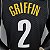 Regata Basquete NBA Brooklyn Nets Griffin 2 Edição Preta Jogador Silk - Imagem 3