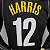 Regata Basquete NBA Brooklyn Nets Harris 12 Edição Preta Jogador Silk - Imagem 3