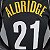 Regata Basquete NBA Brooklyn Nets Aldridge 21 Edição Preta Jogador Silk - Imagem 6