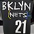 Regata Basquete NBA Brooklyn Nets Aldridge 21 Edição Preta Jogador Silk - Imagem 3