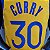 Regata Basquete NBA Golden State Warriors Curry 30 Amarela Edição Jogador Silk - Imagem 4