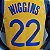 Regata Basquete NBA Golden State Warriors Wiggins 22 Amarela Edição Jogador Silk - Imagem 3