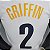 Regata Basquete NBA Brooklyn Nets Griffin 2 Branca Edição  Jogador Silk - Imagem 7