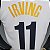 Regata Basquete NBA Brooklyn Nets Irving 11 Branca Edição Jogador Silk - Imagem 7