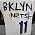 Regata Basquete NBA Brooklyn Nets Irving 11 Branca Edição Jogador Silk - Imagem 6