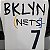 Regata Basquete NBA Brooklyn Nets Durant 7 Branca Edição Jogador Silk - Imagem 3