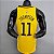 Regata Basquete NBA Golden State Warriors Thompson 11 Amarela E Preta Edição Jogador Silk - Imagem 2