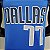 Regata Basquete NBA Dallas Mavericks Doncic 77 Azul Claro Edição Jogador Silk - Imagem 3