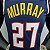 Regata Basquete NBA Denver Nuggets Murray 27 Azul Escuro Edição Jogador Silk - Imagem 3