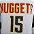 Regata Basquete NBA Denver Nuggets Jokic 15 Branca Limitada Edição Jogador Silk - Imagem 6