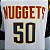 Regata Basquete NBA Denver Nuggets Gordon 50 Branca Limitada Edição Jogador Silk - Imagem 5