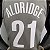 Regata Basquete NBA Brooklyn Nets Aldridge 21 Cinza Edição Jogador Silk - Imagem 3