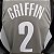 Regata Basquete NBA Brooklyn Nets Griffin 2 Cinza Edição Jogador Silk - Imagem 2