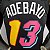 Regata Basquete NBA Miami Heat Adebayo 13 Preta Edição Jogador Silk 2022 - Imagem 3