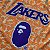Regata Basquete NBA Lakers Bape 93 Edição Jogador Silk - Imagem 3