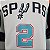Regata Basquete NBA San Antonio Spurs Leonard 2 Branca Edição Jogador Silk 2022 - Imagem 6