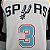 Regata Basquete NBA San Antonio Spurs Johnson 3 Branca Edição Jogador Silk 2022 - Imagem 4