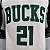 Regata Basquete NBA Milwaukee Bucks Holiday 21 Branca Edição Jogador Silk 2022 - Imagem 9
