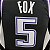 Regata Basquete NBA Sacramento Kings Fox 5 Preta Edição Jogador Silk 2022 - Imagem 7
