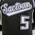 Regata Basquete NBA Sacramento Kings Fox 5 Preta Edição Jogador Silk 2022 - Imagem 6