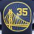 Regata Basquete NBA Golden State Warriors Durant 35 Preta Edição Jogador Silk 2022 - Imagem 9