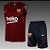 Kit Treino Conjunto Barcelona Vinho Regata E Short Masculino 2021 / 2022 - Imagem 1