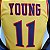 Regata Basquete NBA Atlanta Hawks Young 11 Amarela Edição Jogador Silk - Imagem 5
