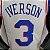 Regata Basquete NBA Philadelphia 76ers 75º aniversário Iverson 3 Edição Jogador Silk - Imagem 4