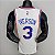 Regata Basquete NBA Philadelphia 76ers 75º aniversário Iverson 3 Edição Jogador Silk - Imagem 2