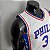 Regata Basquete NBA Philadelphia 76ers 75º aniversário Iverson 3 Edição Jogador Silk - Imagem 5