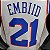 Regata Basquete NBA Philadelphia 76ers 75º aniversário Embiid 21 Edição Jogador Silk - Imagem 8