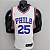 Regata Basquete NBA Philadelphia 76ers 75º aniversário Simmons 25 Edição Jogador Silk - Imagem 1