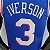 Regata Basquete NBA Philadelphia 76ers 75º aniversário Azul Iverson 3 Edição Jogador Silk - Imagem 5