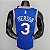 Regata Basquete NBA Philadelphia 76ers 75º aniversário Azul Iverson 3 Edição Jogador Silk - Imagem 2