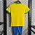 Novo Kit Infantil Brasil 1 Amarela Camisa e Short 2022 / 2023 - Imagem 2