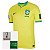 Nova Camisa Brasil 1 Amarela Torcedor Masculina Com Patch Copa Do Mundo 2022 - Imagem 1