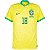 Nova Camisa Brasil 1 Amarela G.Jesus 18 Torcedor 2022 / 2023 - Imagem 2