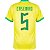 Nova Camisa Brasil 1 Amarela Casemiro 5 Torcedor 2022 / 2023 - Imagem 1