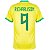 Nova Camisa Brasil 1 Amarela Richarlison 9 Torcedor 2022 / 2023 - Imagem 1