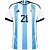Nova Camisa Argentina 1 Dybala 21 Torcedor 2022 / 2023 - Imagem 2