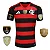 Nova Camisa Edição Torcedor Flamengo 1 Campeão Libertadores Preta e Vermelha Tetra Patch Libertadores 2024 / 2025 - Imagem 1