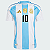 Nova Camisa Argentina 1 Messi 10 Copa America Com Patch Campeão Do Mundo Torcedor Masculina 2024 - Imagem 2