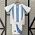 Novo Kit Infantil Argentina 1 Copa America Com Patch Campeão Do Mundo Camisa e Short 2024 - Imagem 2