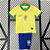 Novo Kit Infantil Brasil 1 Camisa e Short 2024 / 2025 - Imagem 1