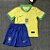Novo Kit Infantil Brasil 1 Copa America Camisa e Short 2024 - Imagem 1