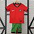 Novo Kit Infantil Portugal 1 Camisa e Short 2024 - Imagem 1